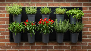 Como montar uma horta na parede externa de casa